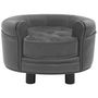 Voir la diapositive 2 : VIDAXL Canape pour chien Gris 48x48x32 cm Peluche et similicuir
