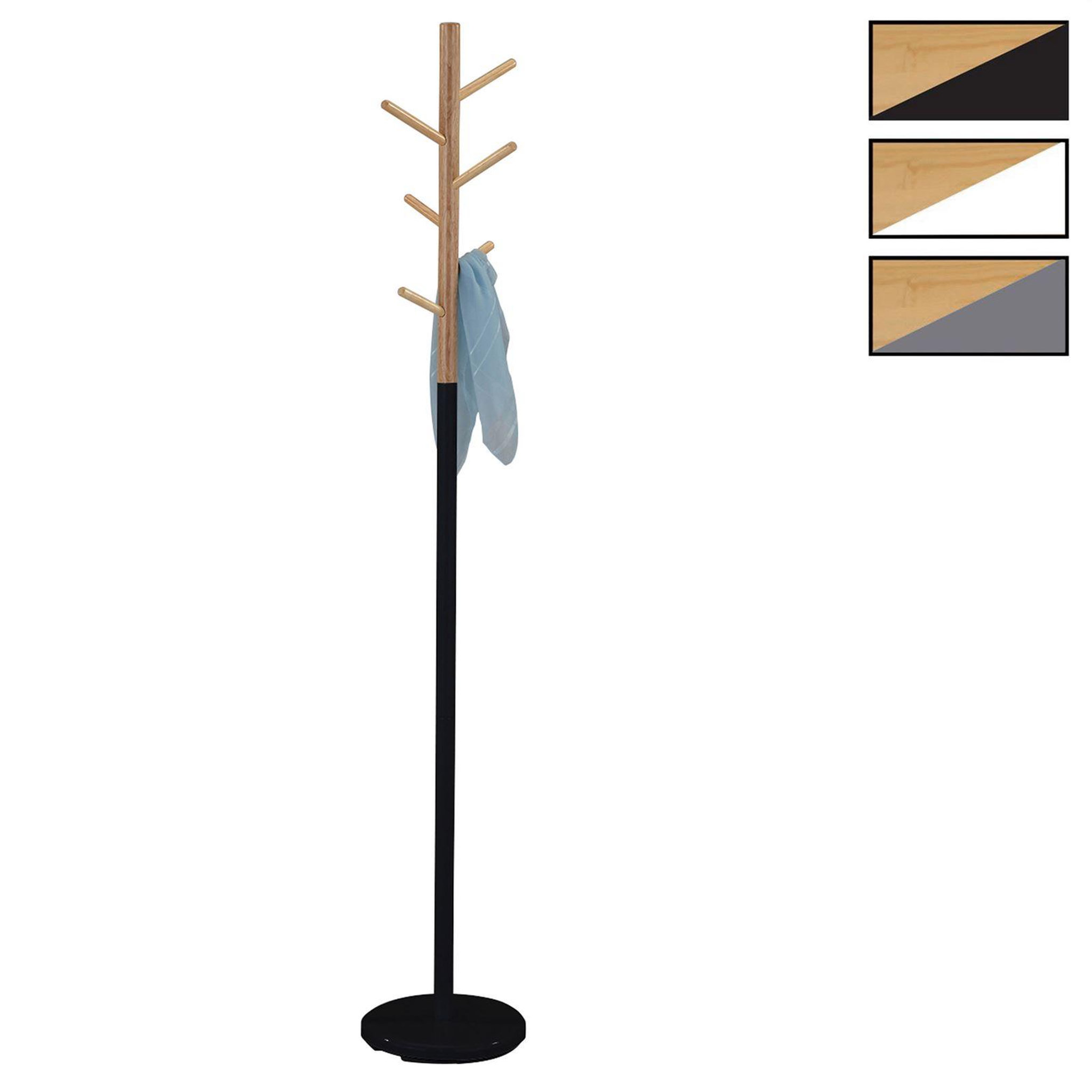 IDIMEX Porte-manteaux ENRICO, en métal et bois. Coloris disponibles : Noir, Bicolore