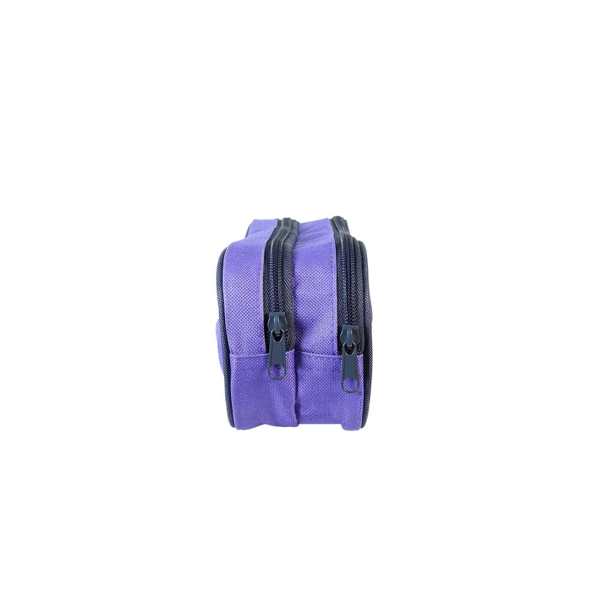 Voir la diapositive 3 : Bagtrotter Cybel - Trousse Scolaire Rectangulaire - Violet - Fille - 2 Compartiments