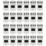 VIDAXL Pots de conservation avec autocollant 24 pcs 300 ml