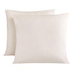 DODO Lot de 2 taies d'oreiller Coton BIO Ivoire. Coloris disponibles : Beige