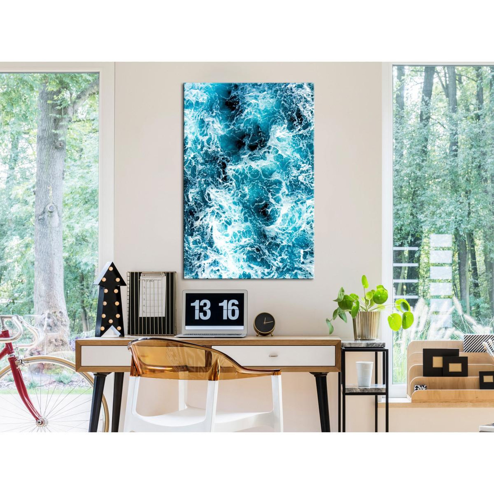 Voir la diapositive 2 : Paris Prix Tableau Imprimé  Sea Currents