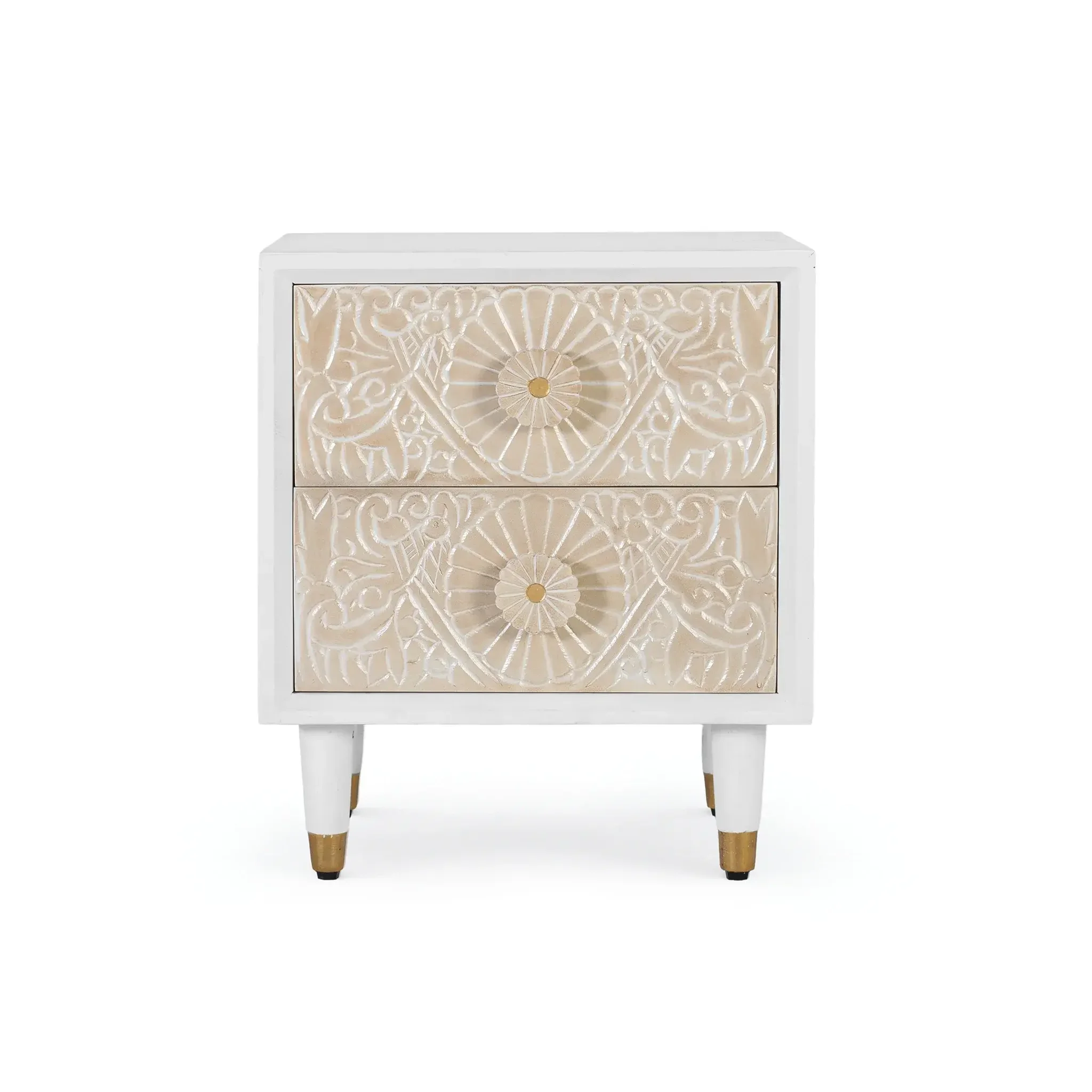 GINER Y COLOMER SL Table de chevet en bois de manguier 50 cm style méditerranéen moderne