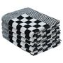 Voir la diapositive 4 : VIDAXL Ensemble de serviettes 50 pcs noir et blanc coton