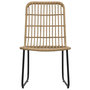 Voir la diapositive 3 : VIDAXL Chaises de jardin lot de 2 Resine tressee Chene