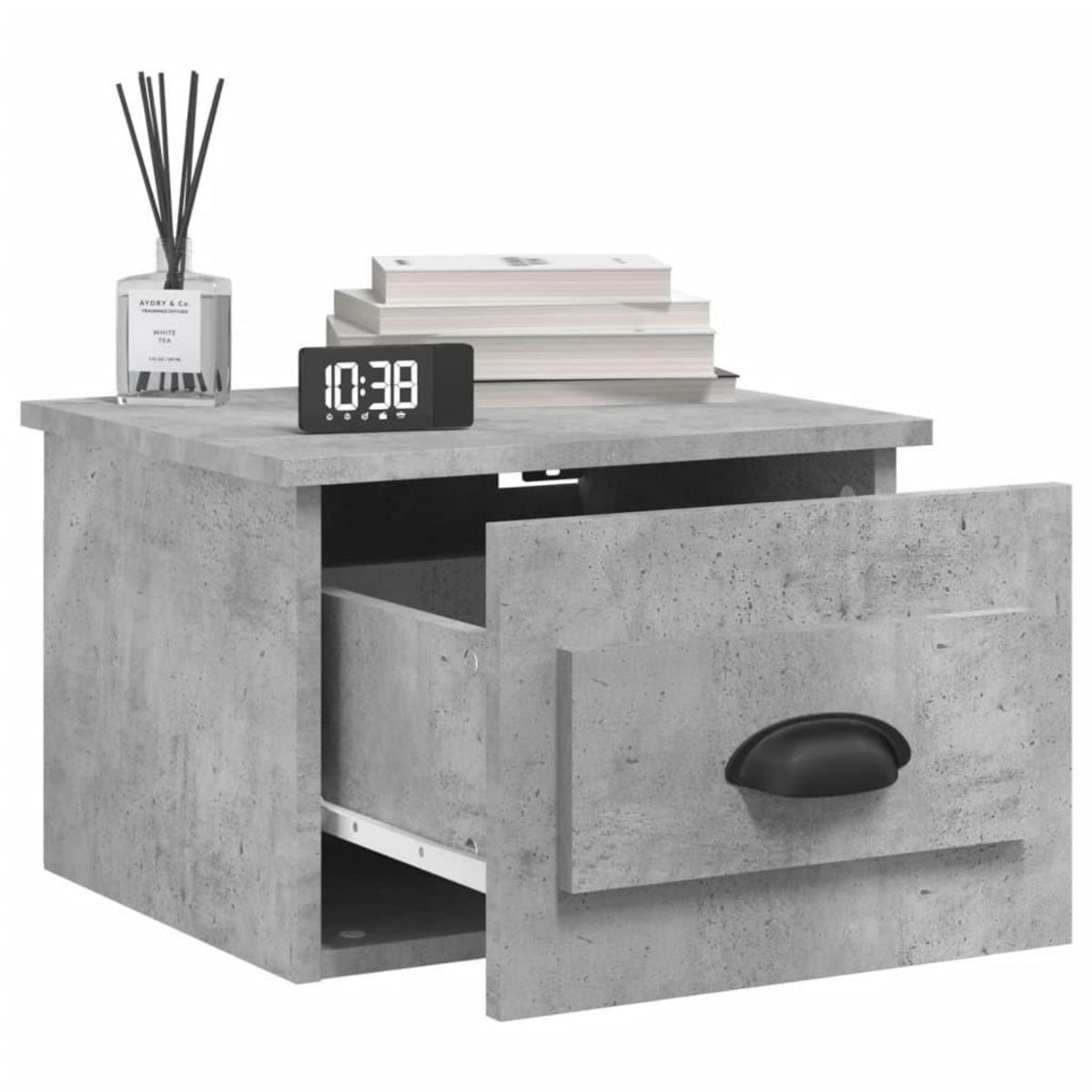 VIDAXL Tables de chevet murales 2 pcs gris beton 41,5x36x28 cm