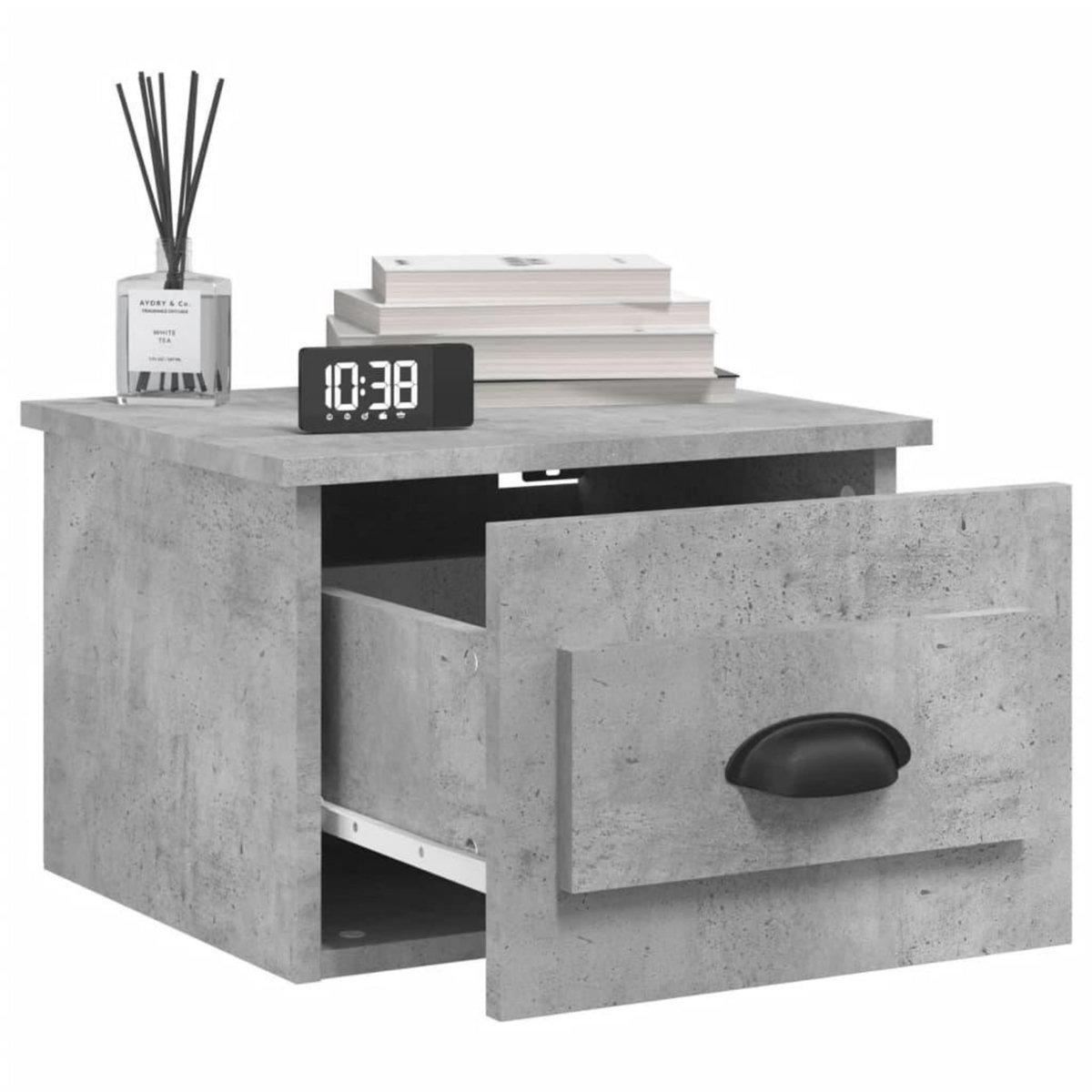 VIDAXL Tables de chevet murales 2 pcs gris beton 41,5x36x28 cm