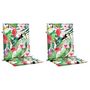 Voir la diapositive 3 : VIDAXL Coussins de chaise a dossier bas lot de 2 multicolore tissu