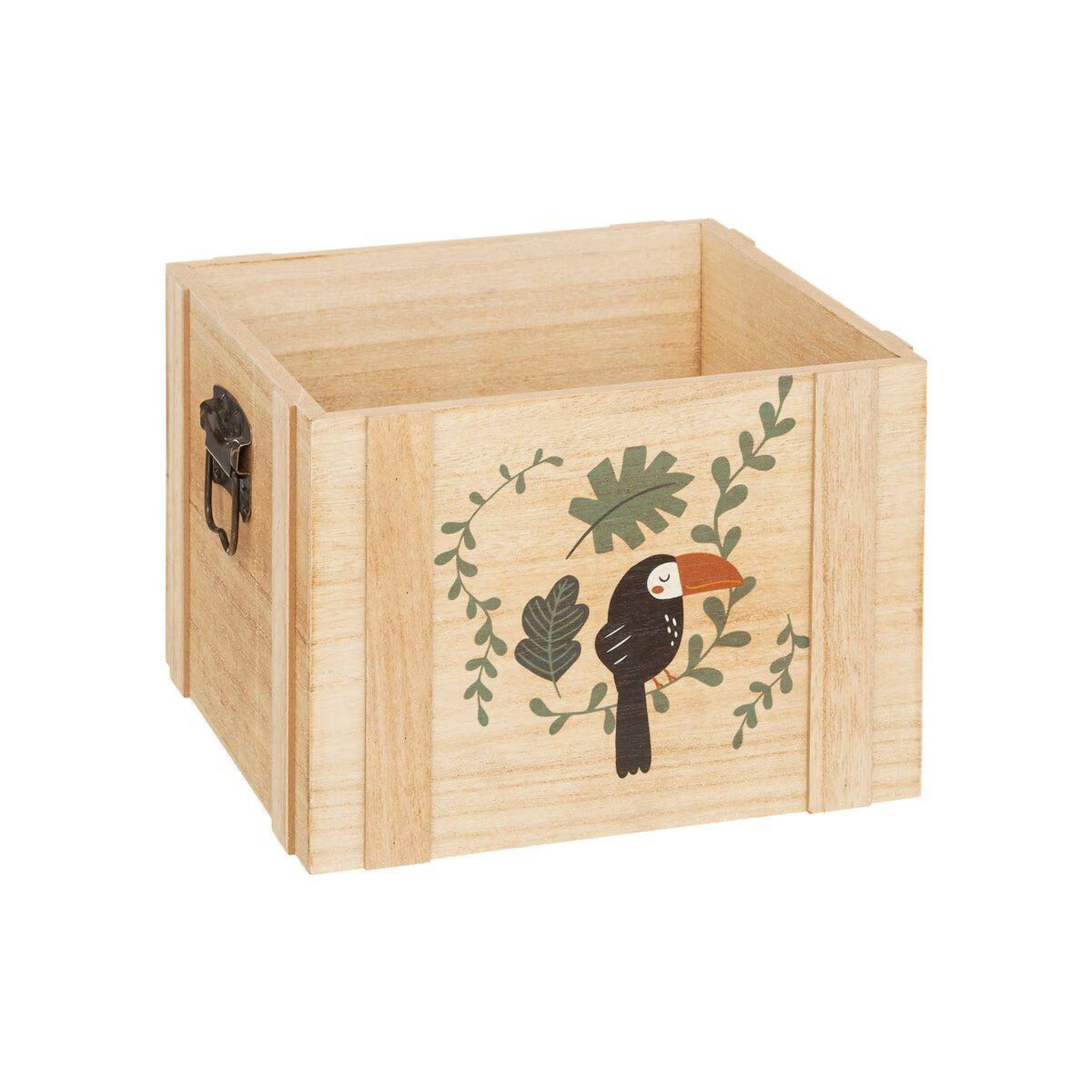 Voir la diapositive 4 : Atmosphera Kids Lot de 3 cagettes enfant  jungle  34cm beige
