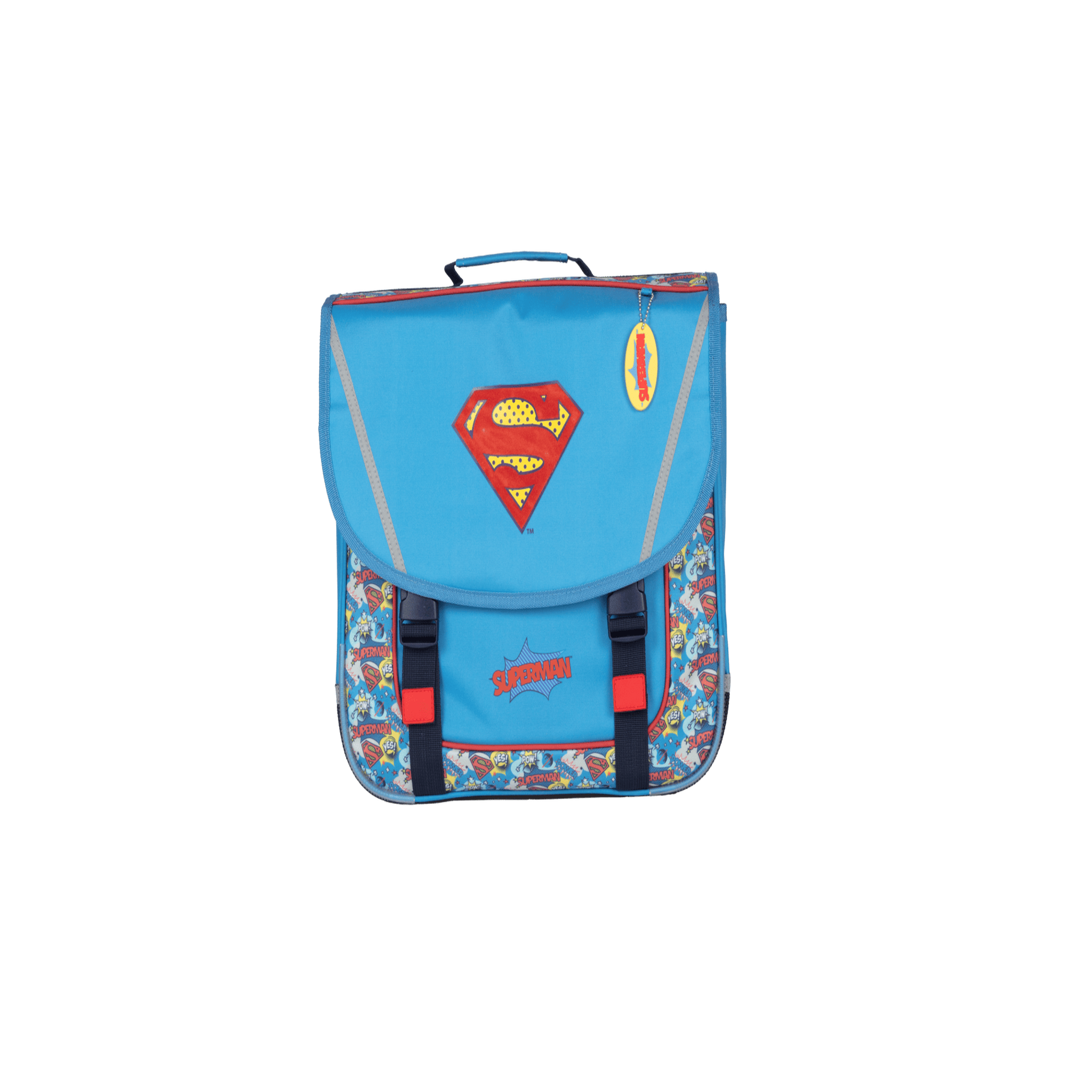 Bagtrotter Superman - Cartable scolaire 38 cm - Garçon - Bleu/Rouge - 2 compartiments