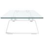 Voir la diapositive 5 : VIDAXL Support de moniteur blanc 100x20x8 cm verre trempé et métal