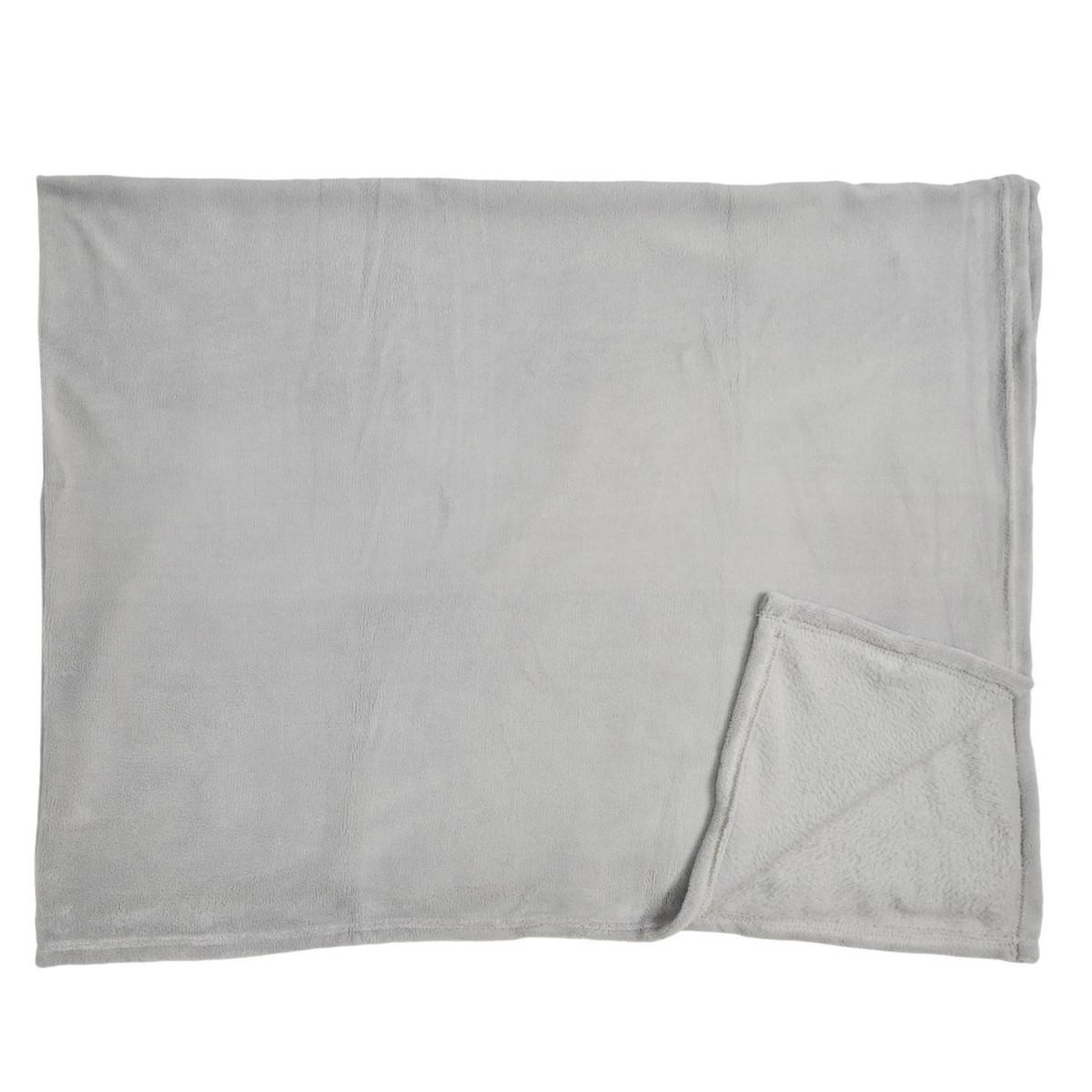 The Home Deco Factory Plaid microfibre  roméo  150x200cm gris clair