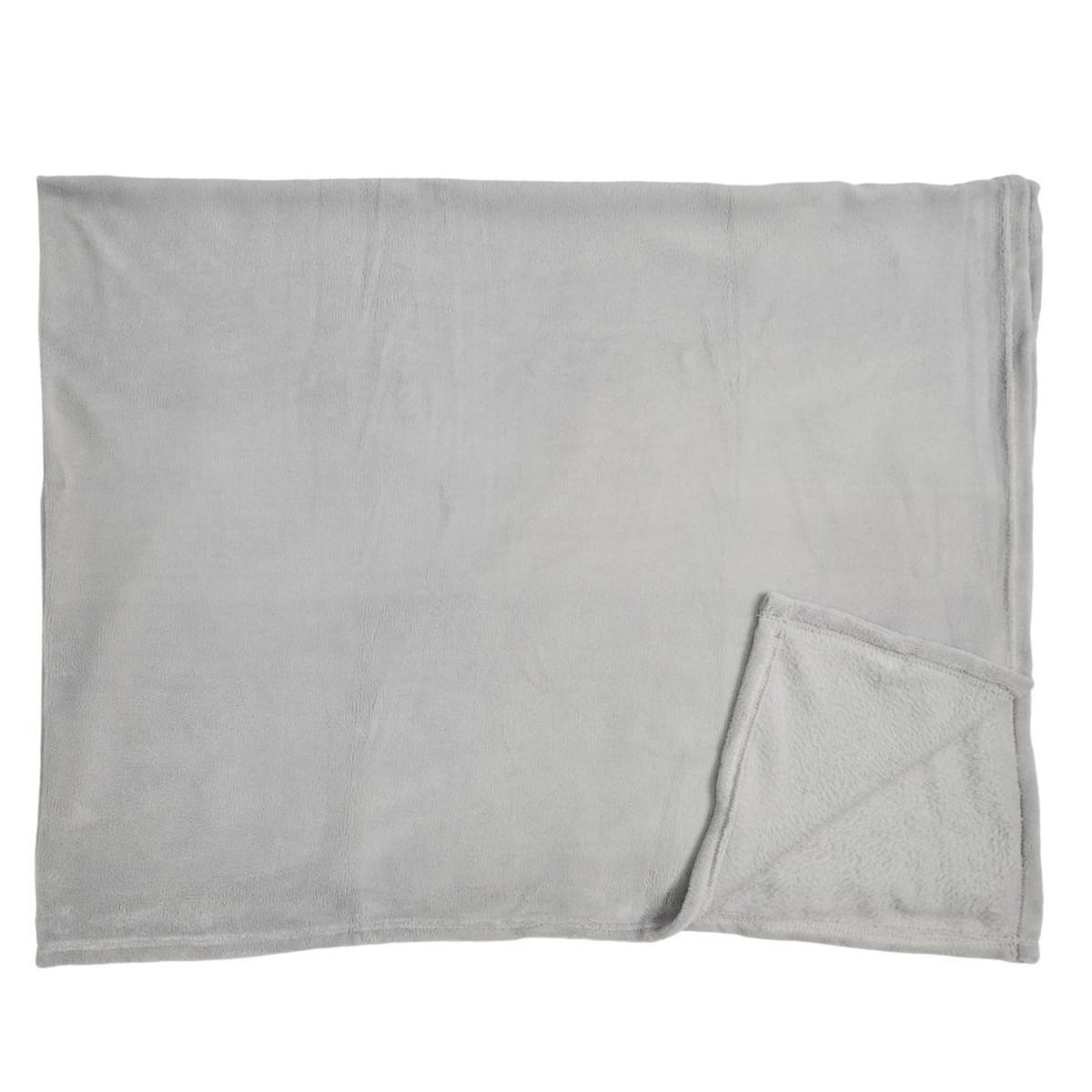 Paris Prix Plaid Microfibre  Roméo  150x200cm Gris Clair