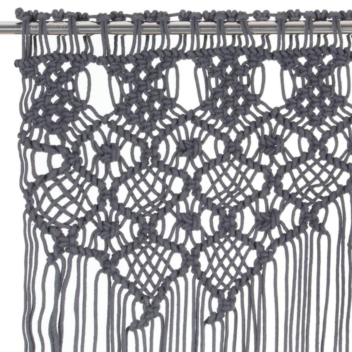 VIDAXL Rideau en macrame Anthracite 140x240 cm Coton