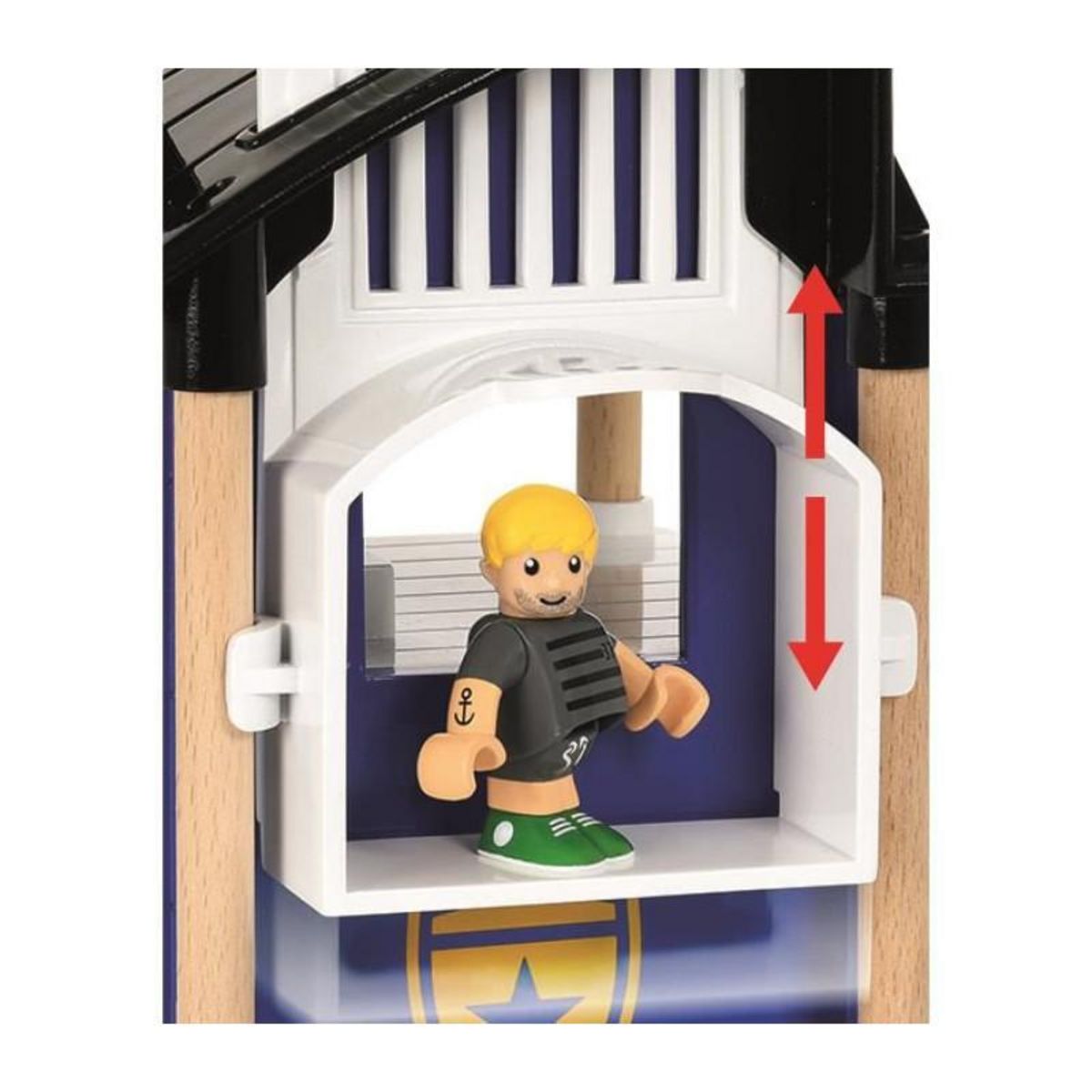 Brio Brio World Commissariat de Police  - Accessoire son et lumiere pour circuit de train en bois - Ravensburger - Des 3 ans - 33813