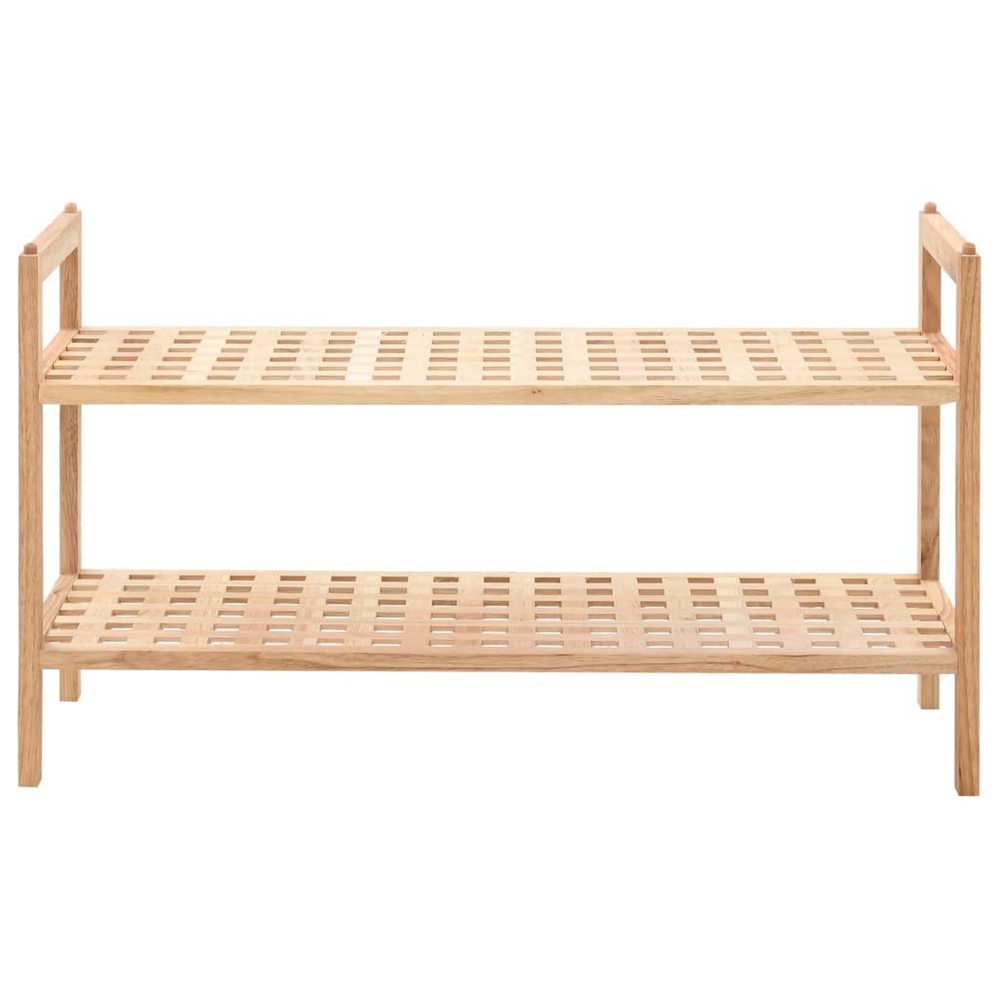 Voir la diapositive 2 : VIDAXL Etagere a chaussures Bois de noyer massif 69 x 26 x 40 cm