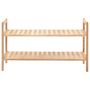 Voir la diapositive 2 : VIDAXL Etagere a chaussures Bois de noyer massif 69 x 26 x 40 cm