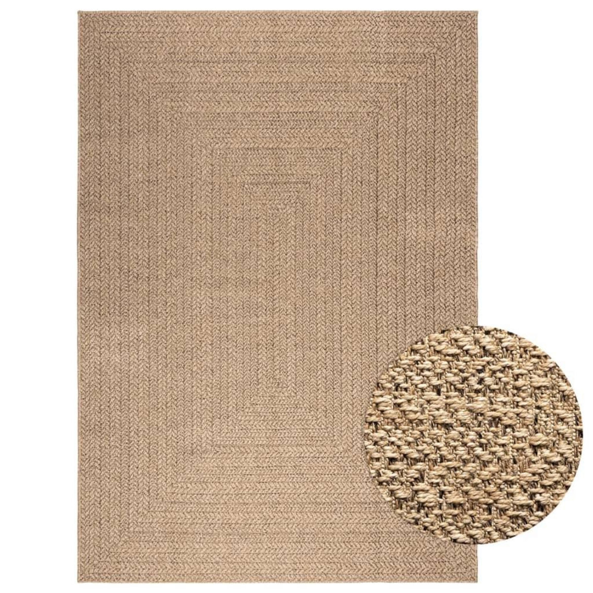 VIDAXL Tapis 160x230 cm aspect jute interieur et exterieur