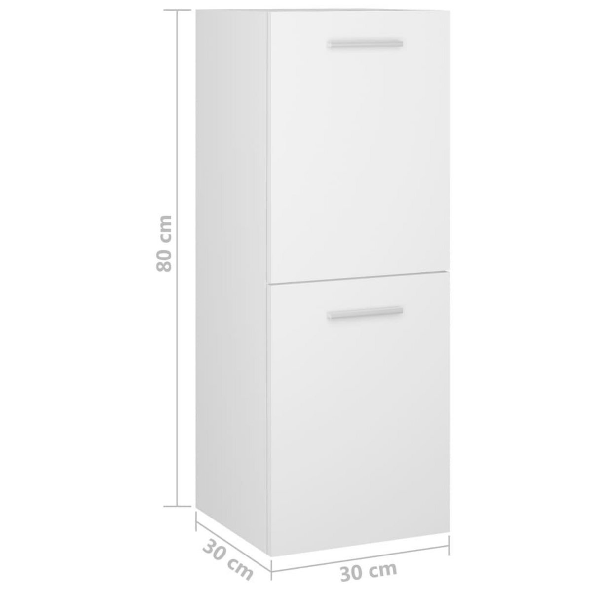 VIDAXL Ensemble de meubles de salle de bain Blanc Agglomere