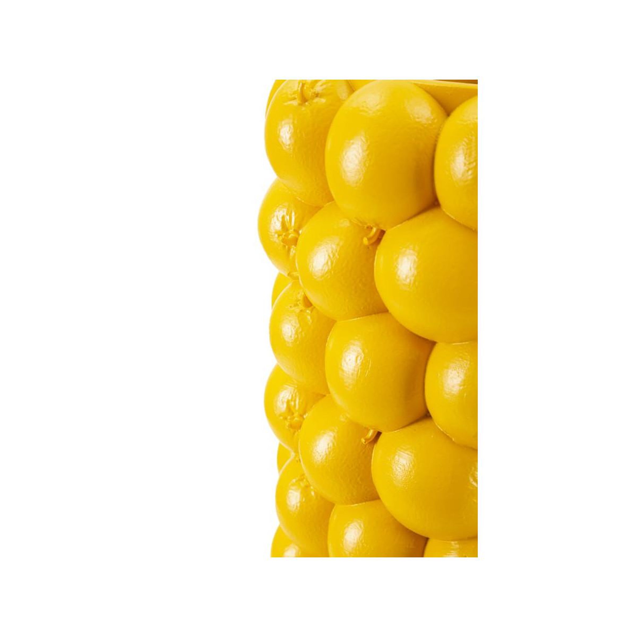 Voir la diapositive 3 : Paris Prix Vase déco fruits  citrons  28cm jaune
