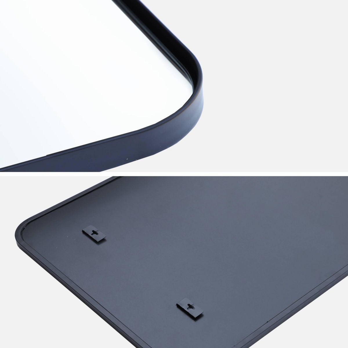 SWEEEK Miroir rectangulaire acier - 2 tailles possibles 60 x 90 x 1,8 cm / 34 x 119 x 1,8 cm - Harold