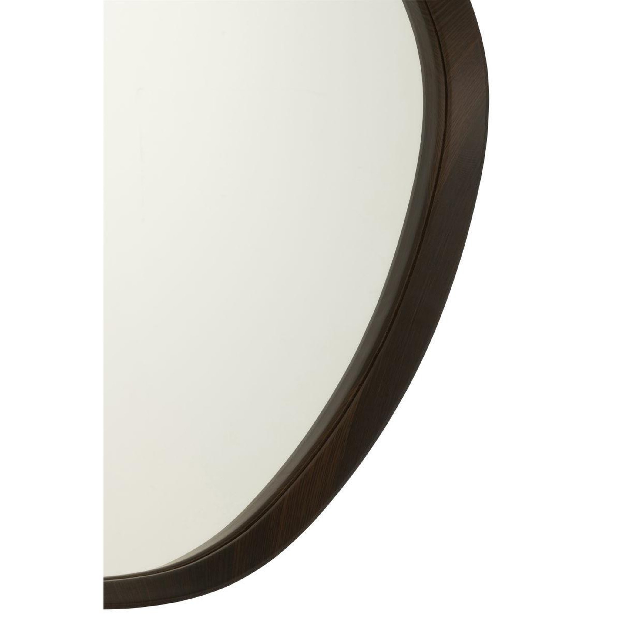 Voir la diapositive 2 : J-LINE Miroir Mural Abstrait  Nigel  70cm Marron Foncé