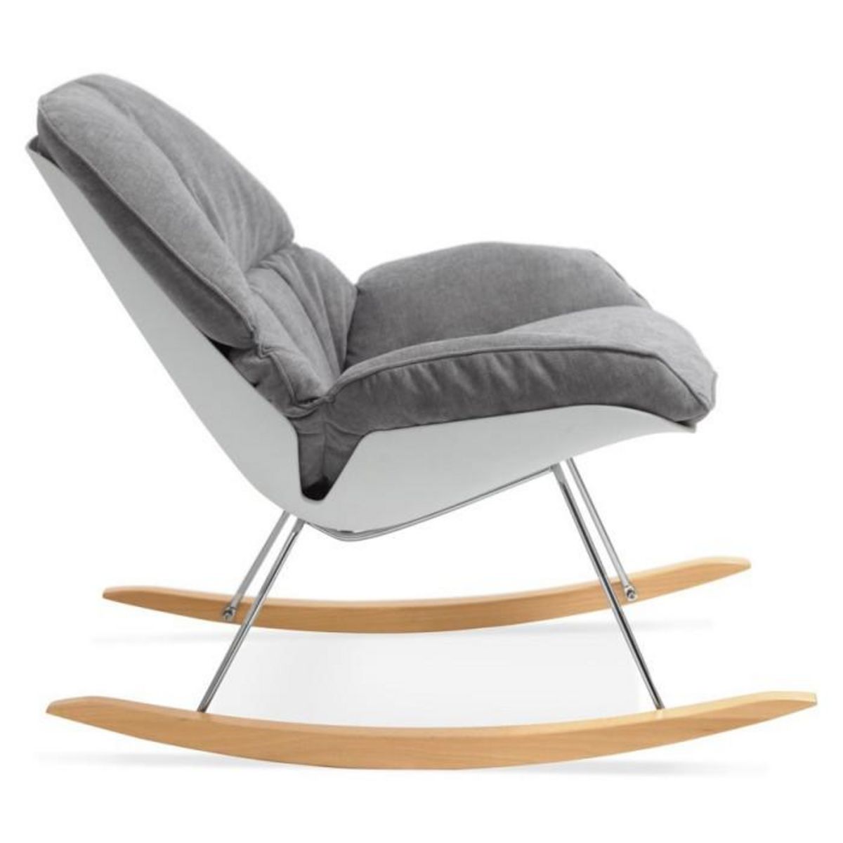 Paris Prix Fauteuil à Bascule Design  Chyll  101cm Gris Clair
