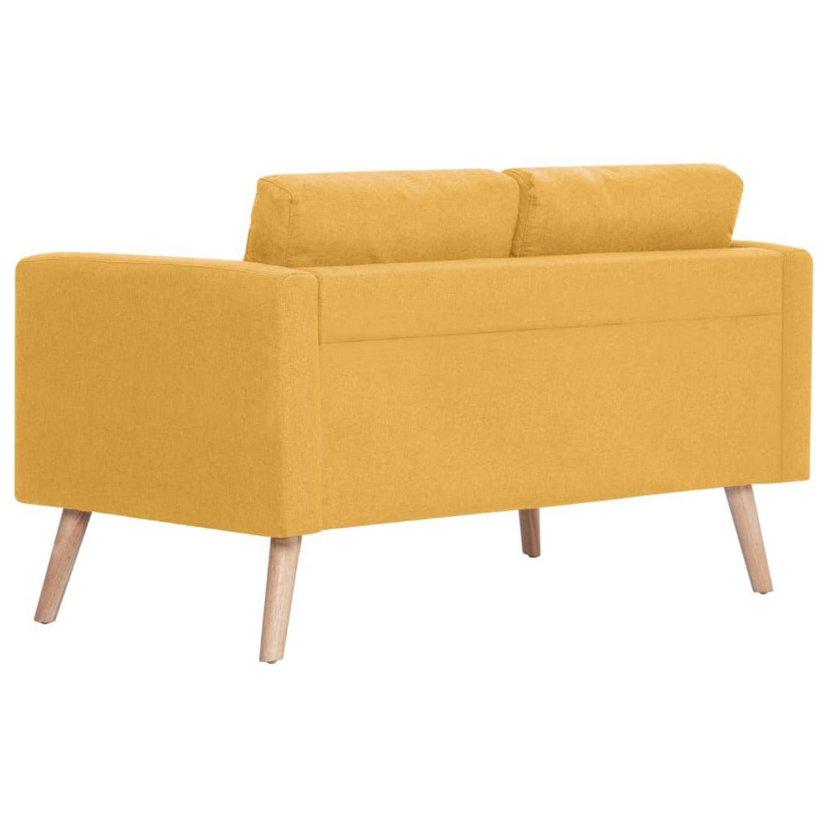 VIDAXL Canape a 2 places tissu jaune
