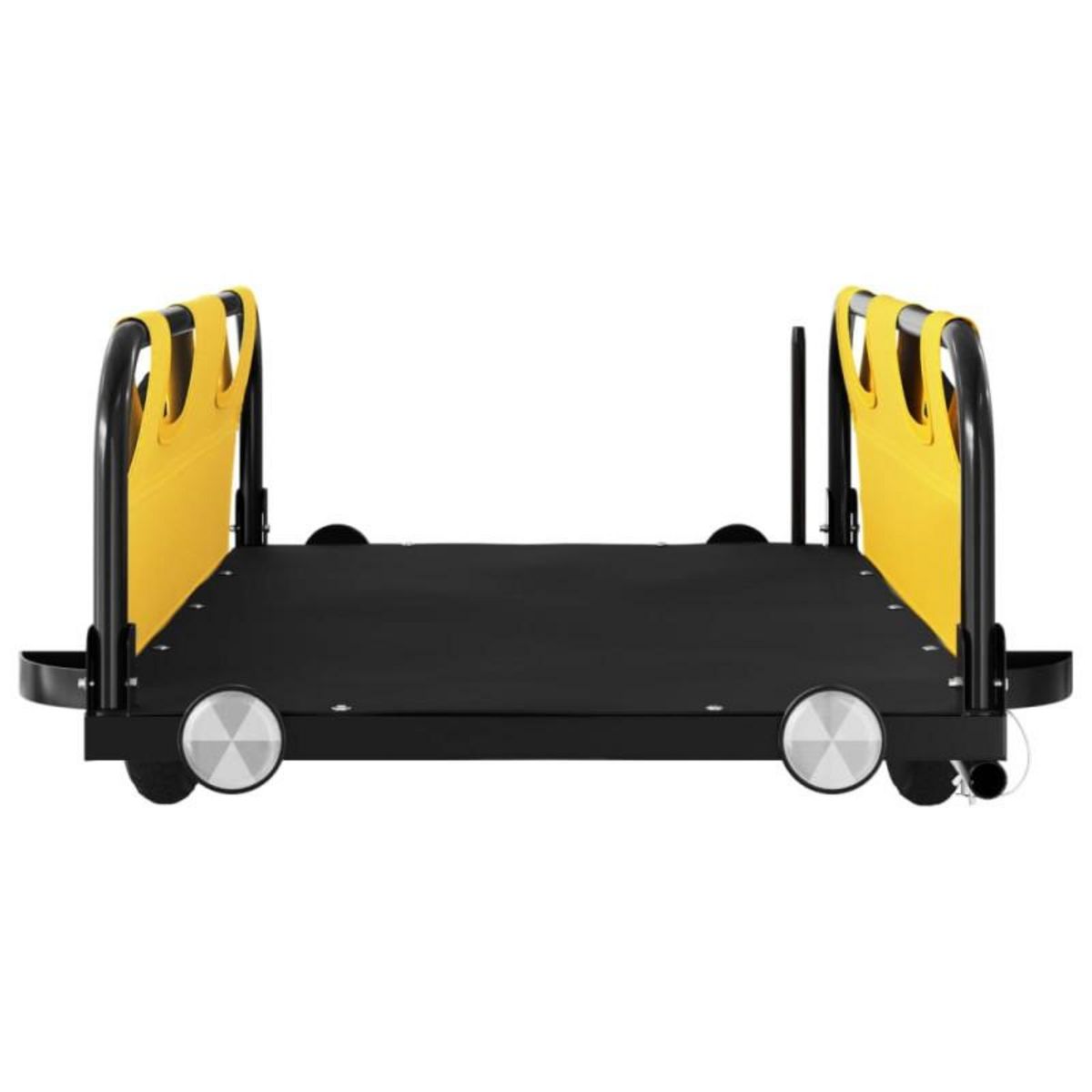 VIDAXL Remorque de vélo jaune tissu oxford et fer