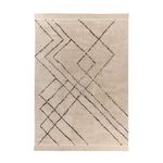 Paris Prix Tapis Tufté à la Main Ethnique  Mylen VI  Beige & Noir. Coloris disponibles : Beige