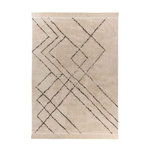 Paris Prix Tapis Tufté à la Main Ethnique  Mylen VI  Beige & Noir. Coloris disponibles : Beige