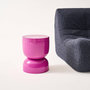 Voir la diapositive 4 : SWEEEK Table d'appoint. bout de canapé. table de chevet en métal effet glossy rose Madi Ø32 x H 42cm