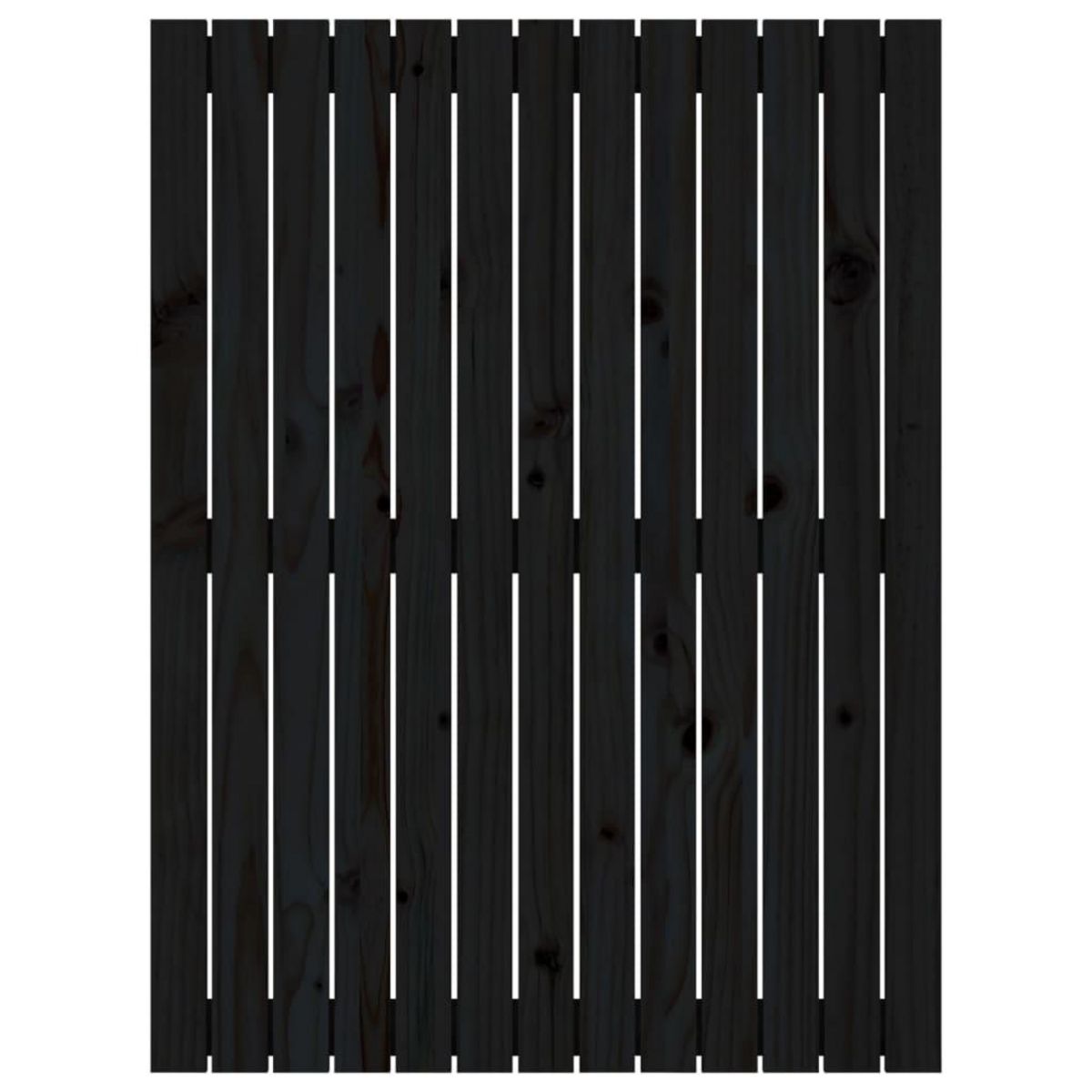 VIDAXL Tete de lit murale Noir 82,5x3x110 cm Bois massif de pin