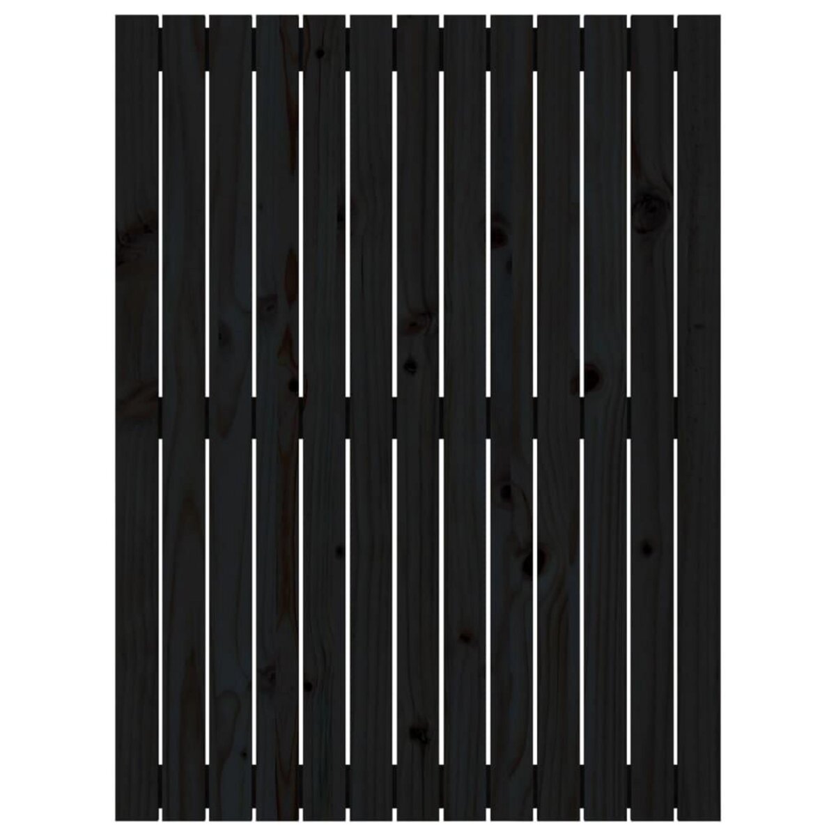 VIDAXL Tete de lit murale Noir 82,5x3x110 cm Bois massif de pin