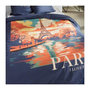 Voir la diapositive 3 : Today Parure de lit - TODAY - JAVA - 2 personnes - 240x220 cm - Coton - Imprimé Paris - Bleu