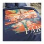 Voir la diapositive 3 : Today Parure de lit - TODAY - JAVA - 2 personnes - 240x220 cm - Coton - Imprimé Paris - Bleu