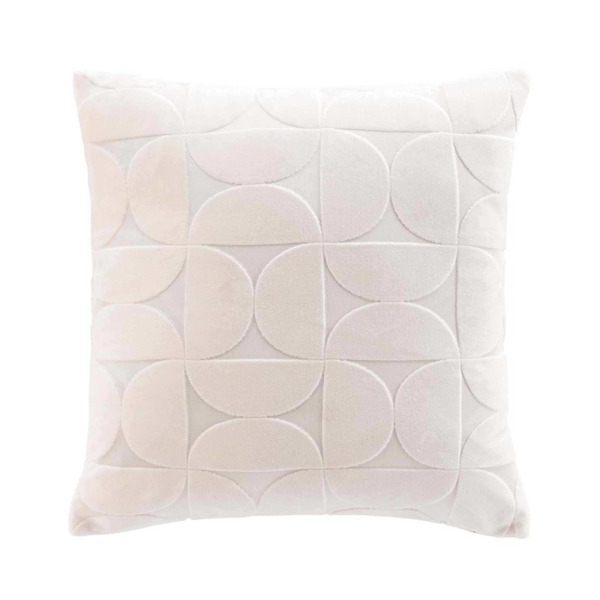 Douceur d'Intérieur Housse de coussin en velours  curly  40x40cm naturel