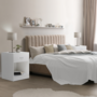 Voir la diapositive 6 : ID MARKET Lot de 2 tables de chevet OLGA 1 tiroir avec niche bois blanc