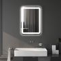 Voir la diapositive 2 : HOMCOM Miroir lumineux LED 35W antibué réglable interrupteur tactile dim. 50L x 4P x 70H cm