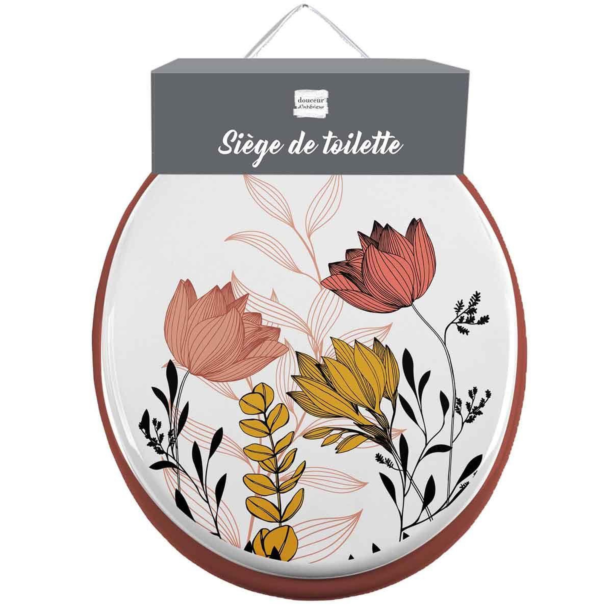 Voir la diapositive 2 : Douceur d'Intérieur Abattant wc imprimé  amelina  47cm multicolore