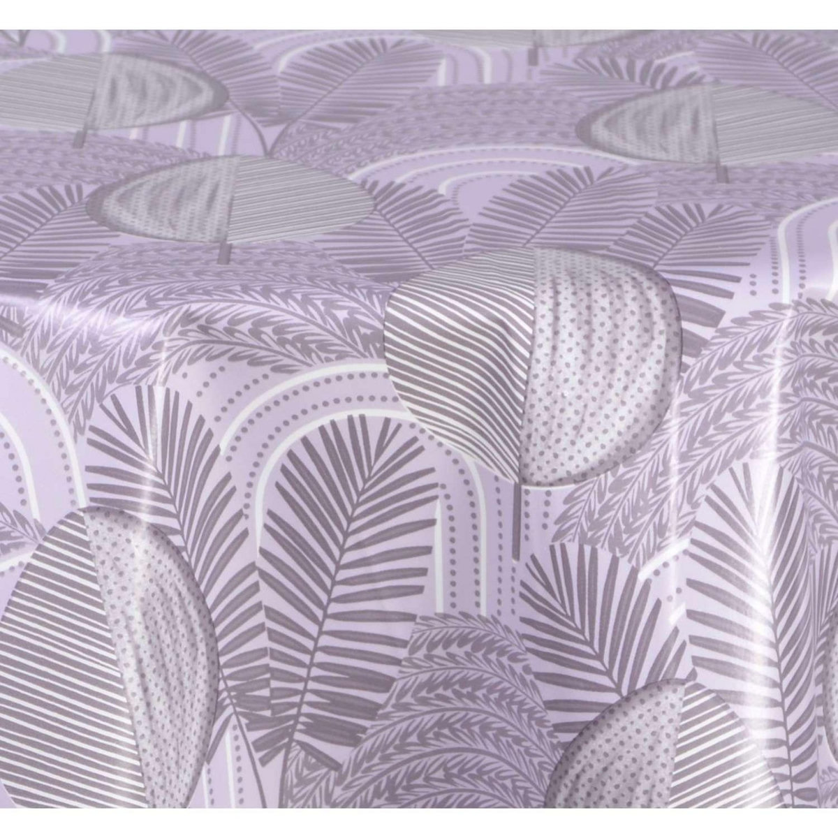 HABITABLE Nappe en toile cirée ronde Moze - Diam. 135 cm - Gris