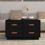 Voir la diapositive 3 : VIDAXL Table basse Noir 80x80x45 cm Bois massif de pin