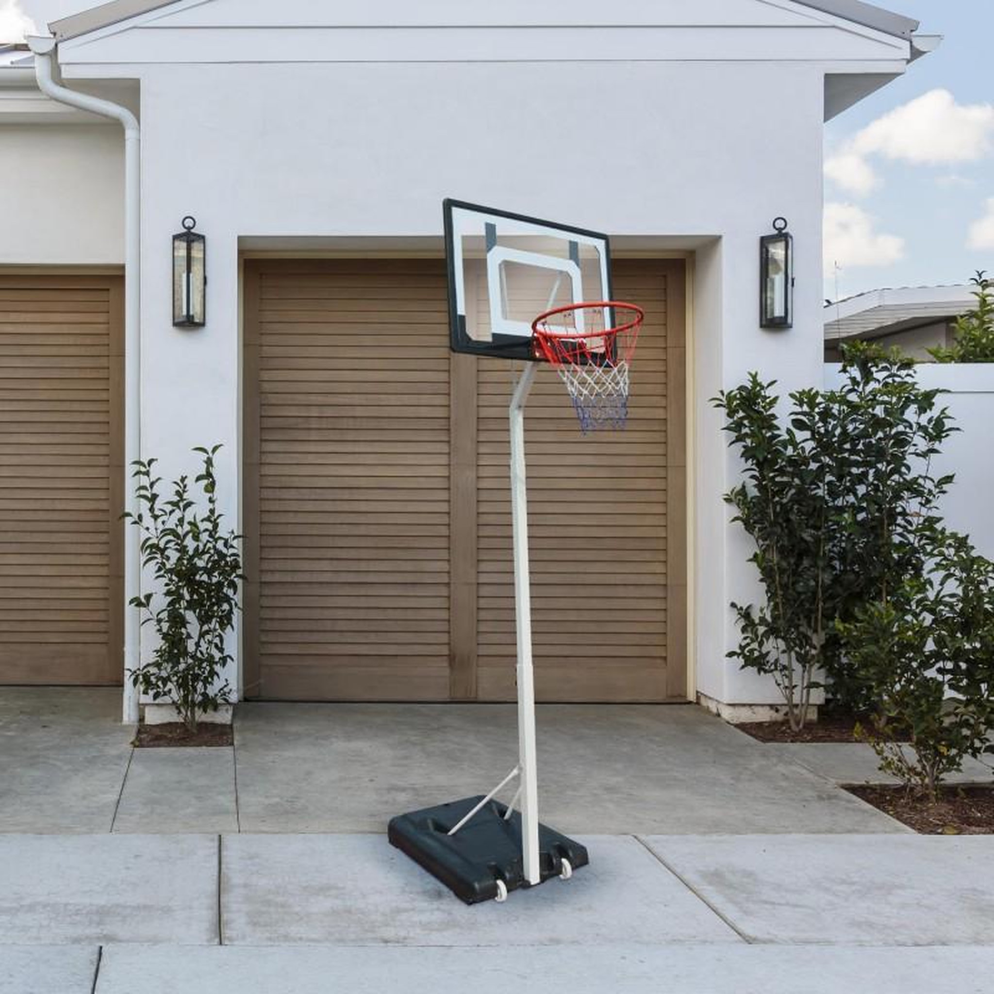 Voir la diapositive 2 : BUMBER Panier de Basket sur Pied Mobile  Charlotte  Hauteur Réglable de 2,1m a 2,6m