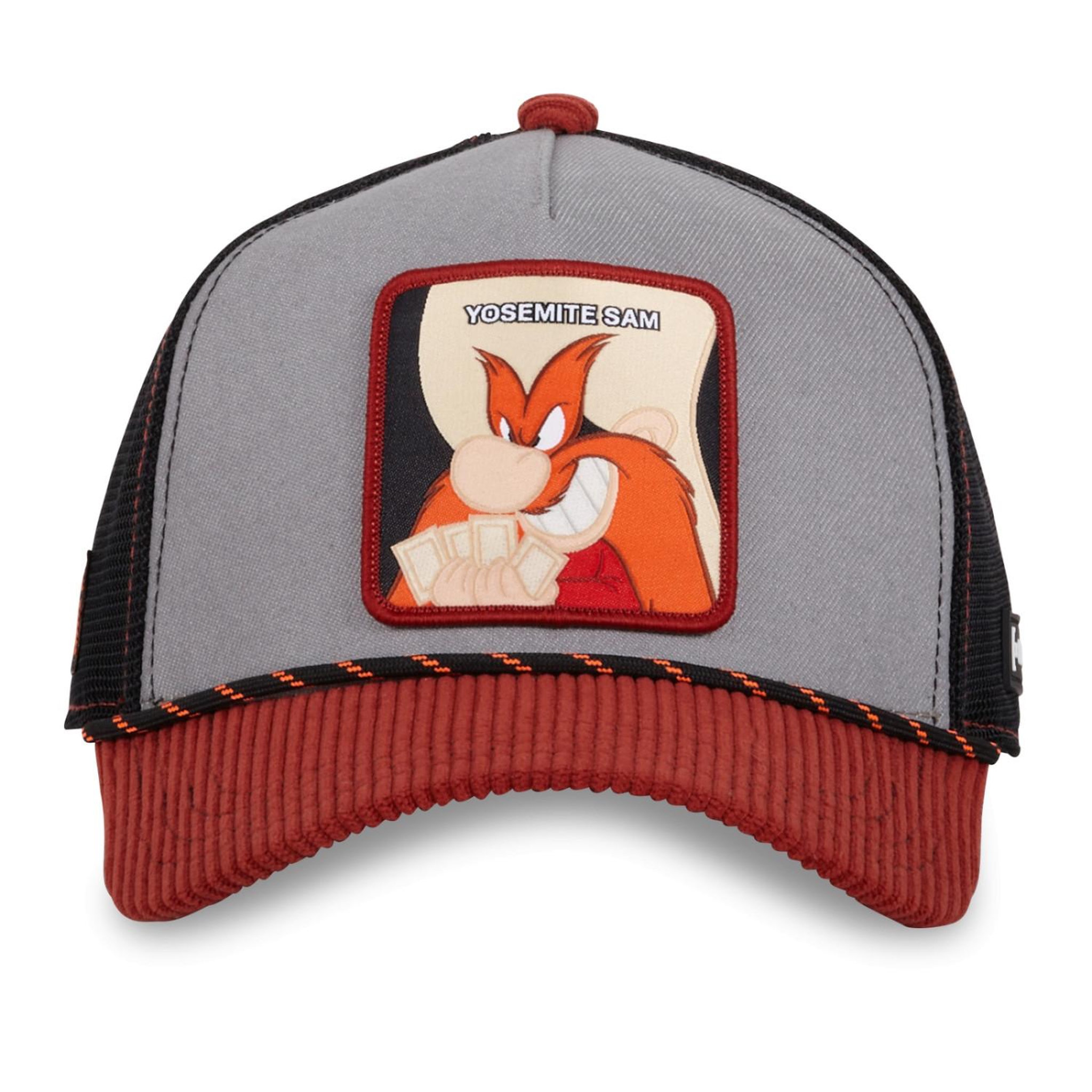 Voir la diapositive 2 : CAPSLAB Casquette homme trucker en denim et velours looney  tunes yosemite sa