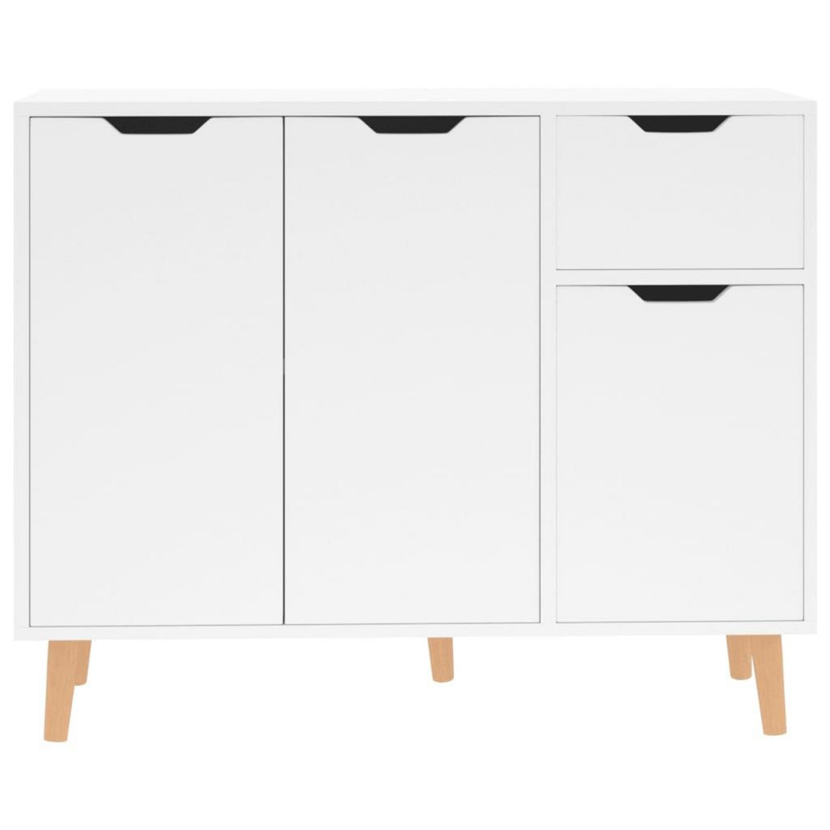 VIDAXL Buffet blanc brillant 90x30x72 cm bois d'ingenierie