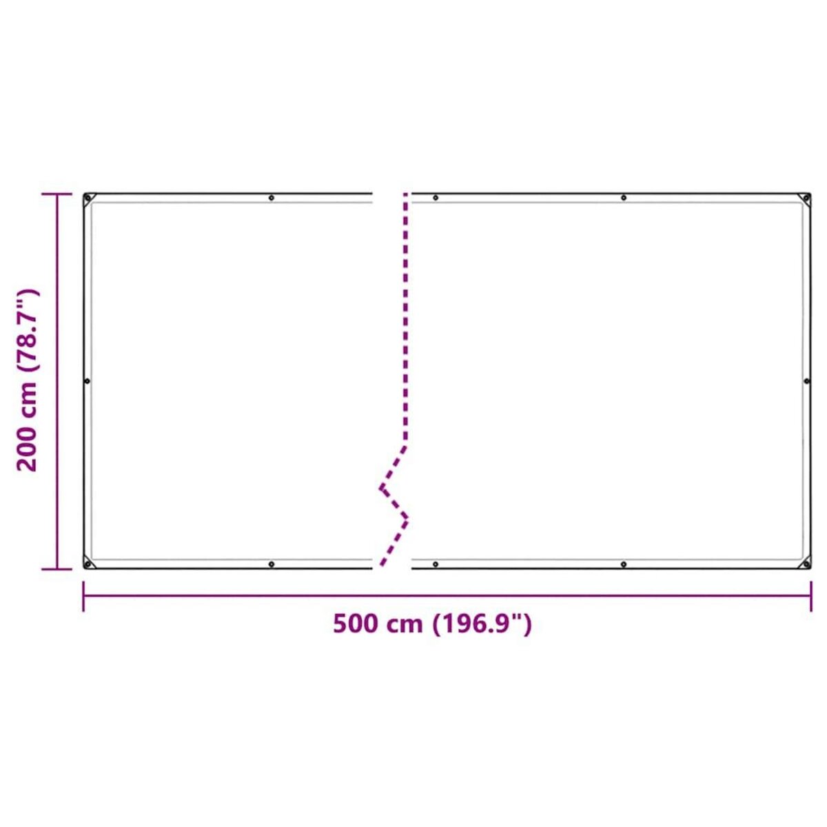 VIDAXL Bache transparente avec œillets 2x5 m polyethylene
