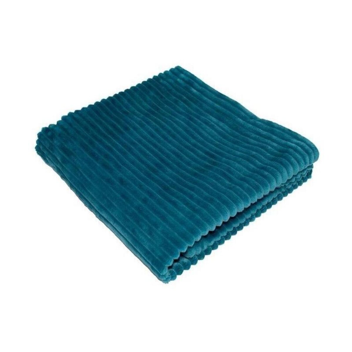 DOMIVA Couverture boudoir - DOMIVA - Paon - 75 x 100 cm - Velours côtelé, douce et chaude