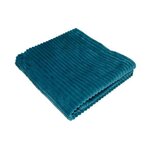 DOMIVA Couverture boudoir - DOMIVA - Paon - 75 x 100 cm - Velours côtelé, douce et chaude