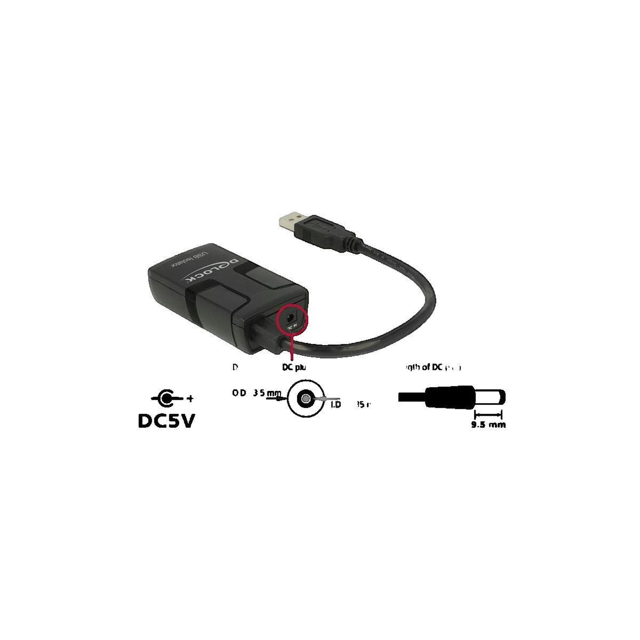 Voir la diapositive 3 : DeLock Câble USB Delock 62588 isolateur 5 kV