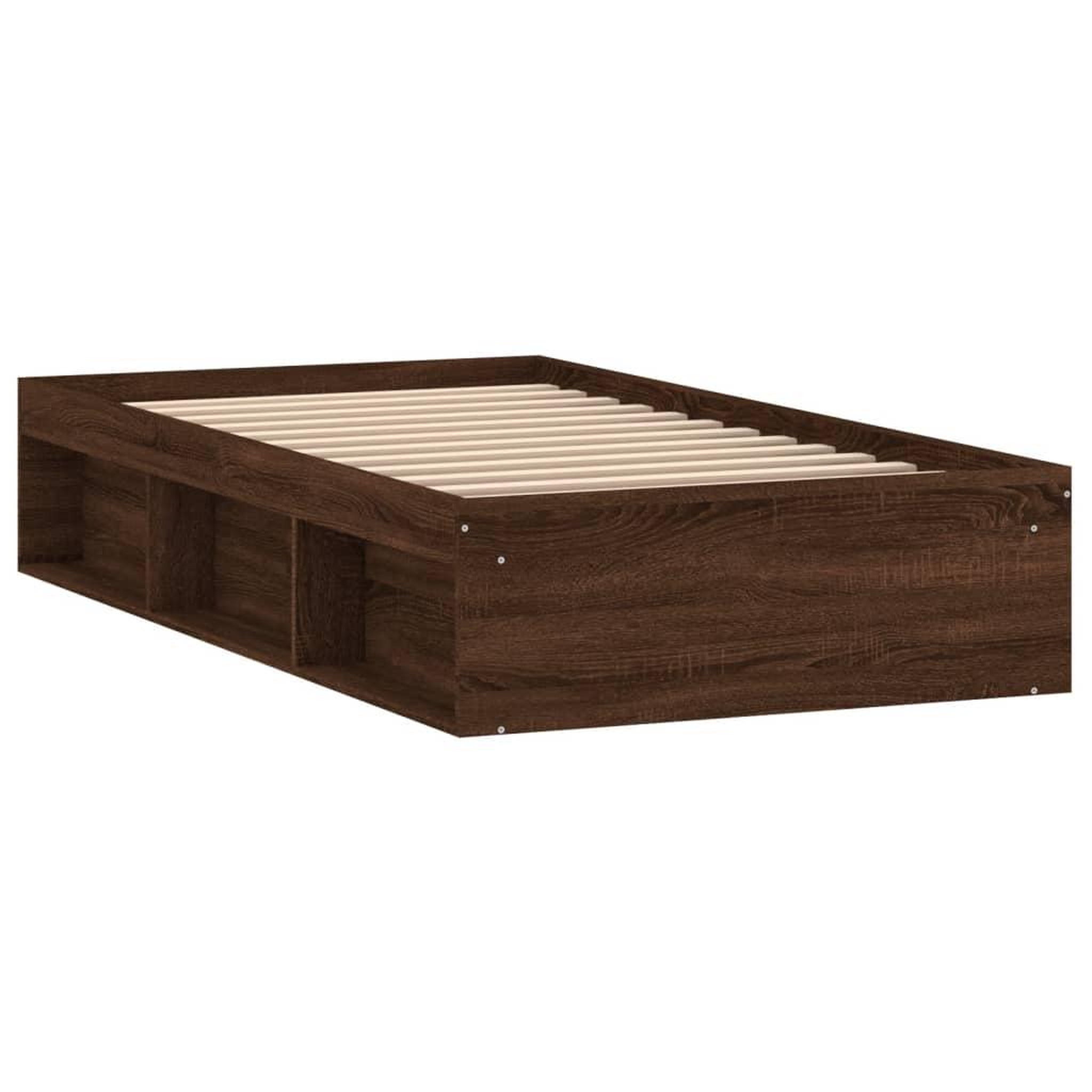Voir la diapositive 5 : VIDAXL Cadre de lit sans matelas chene marron 100x200 cm